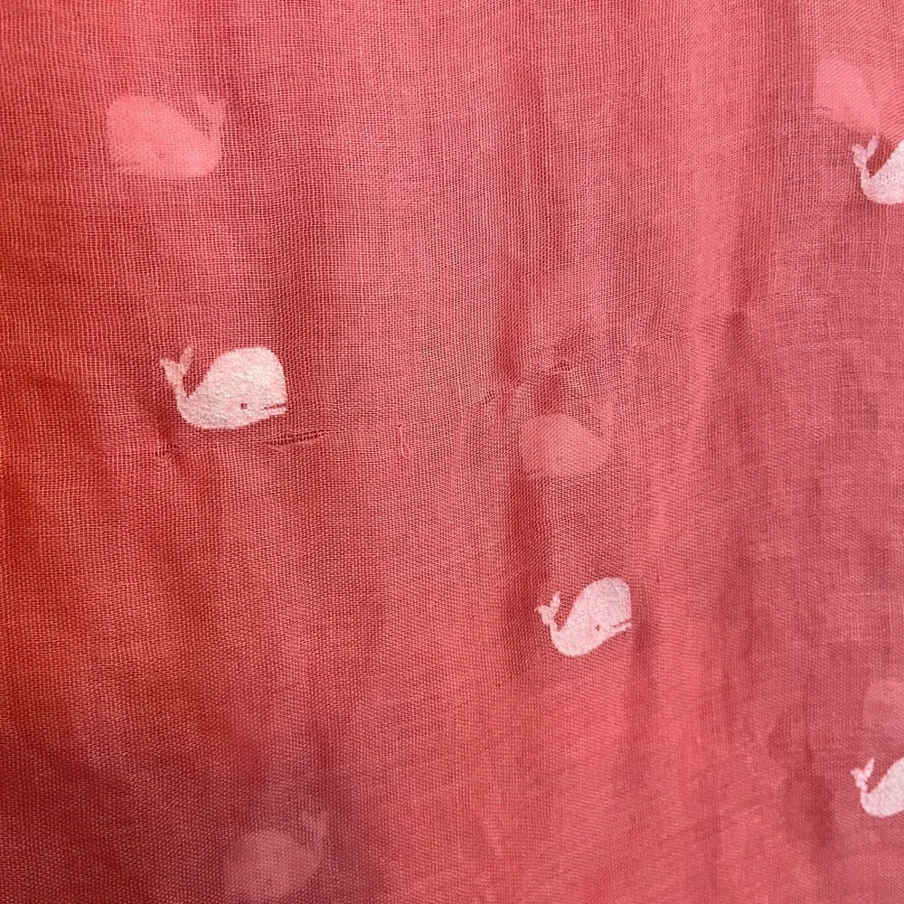Nautical Preppy Spring Sheer White Whale Long City Coastal Scarf Teacher Classic